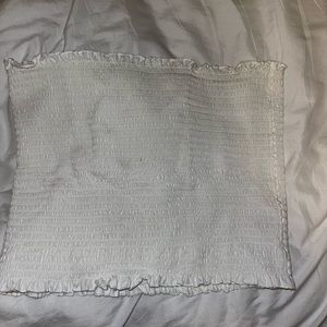 White ribbed tube top